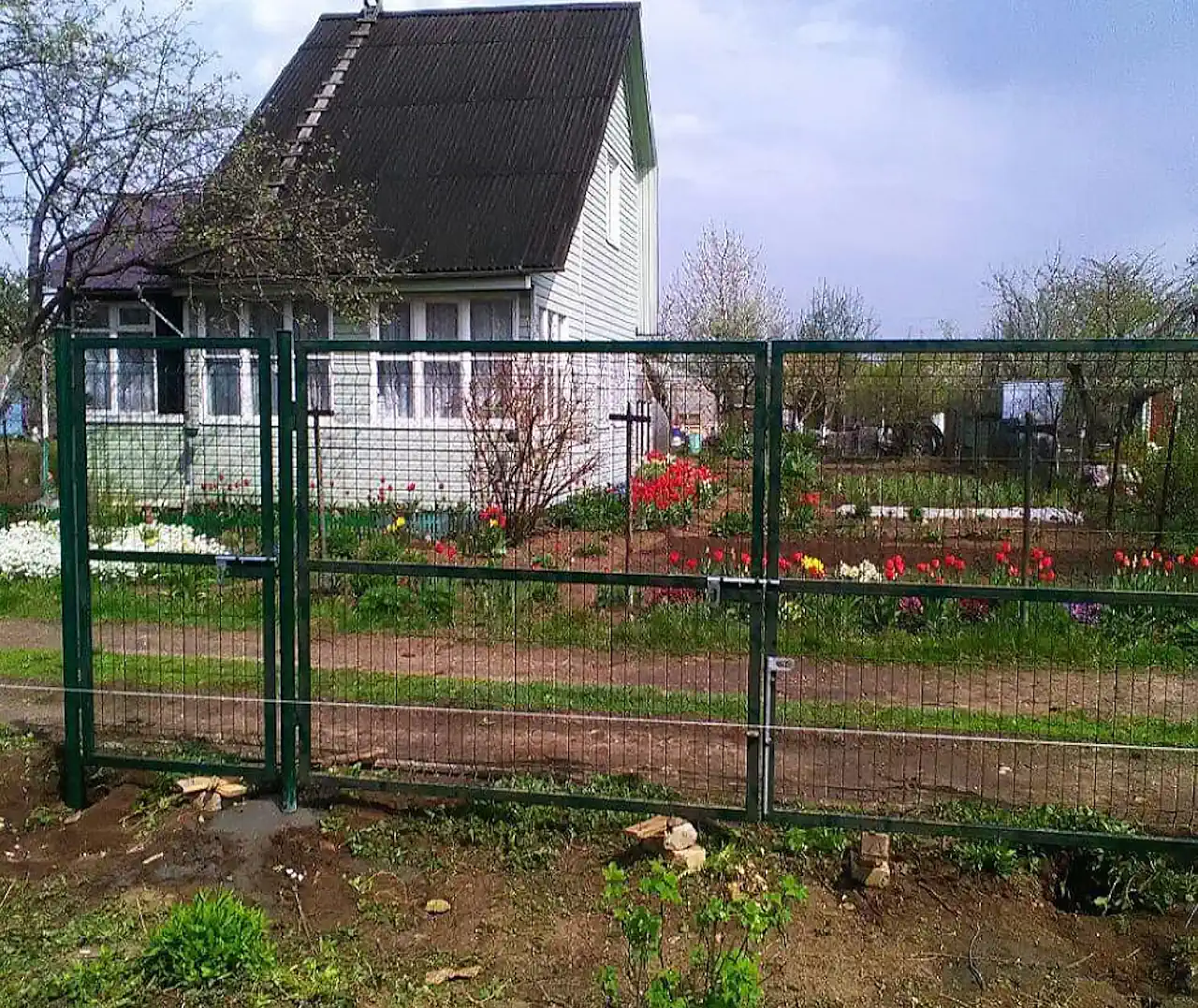 3D ворота распашные фото под ключ с установкой